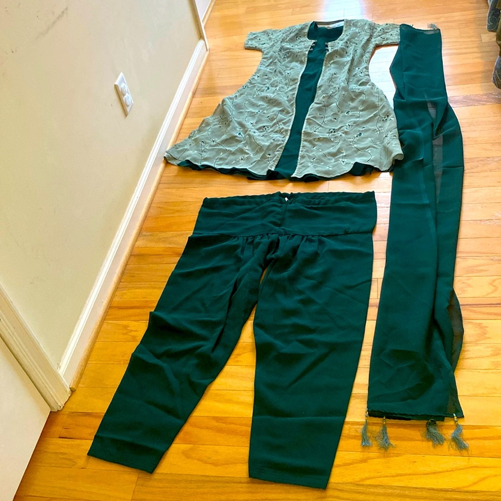 4 Piece Two Tone Green Set XL